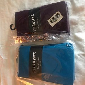 Lane Bryant control top purple & blue tights
